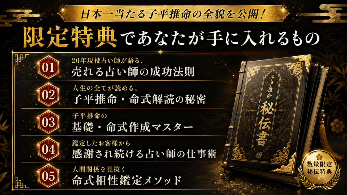 限定特典であなたが手に入れるもの 5大特典